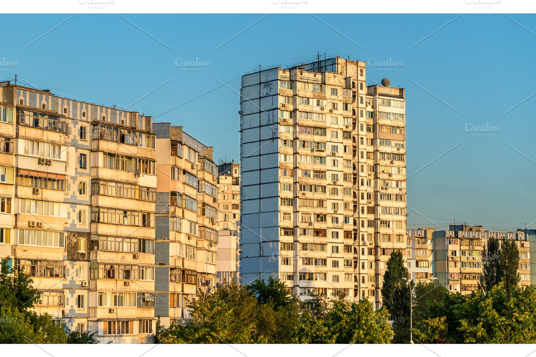 Sovietera residential buildings in troieschyna a large neighborhood of kiev, an Architecture Photo by Leonid Andronov