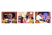 Open mic, stand up comedy show set, a Person Illustration by PaperTrident (Thumbnail 1 of 4)