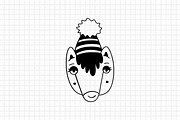 Christmas Mask Hand Drawn Set, an Animal Illustration by Art's and patterns (Thumbnail 10 of 11)