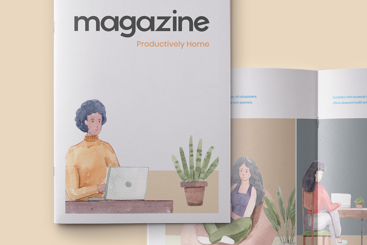 Work from Home with people concept, a Person Illustration by CreativeValuation (Photo 9 of 13)