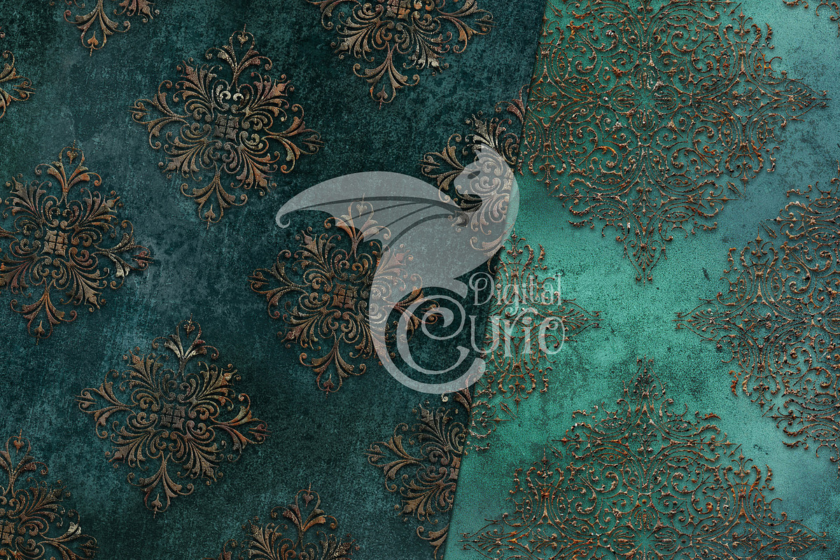 Patina and Rust Damask, a Texture Graphic by Digital Curio