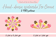 Hand-drawn Watercolor Ice Cream, an Illustration by U + Me Studio (Thumbnail 7 of 14)