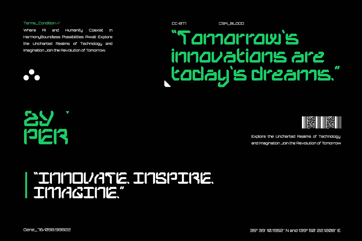 Zyper - Futuristic Display Font, a Font by Inviline.co (Photo 6 of 7)