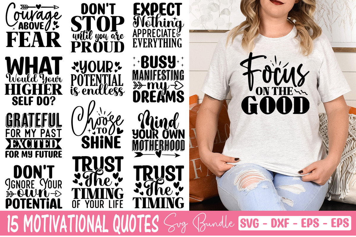 Motivational SVG Bundle, a Graphic by Buysvgbundles (Photo 1 of 6)