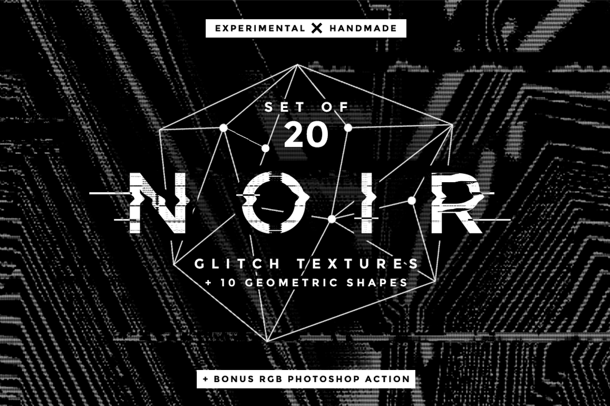 Noir Glitch textures and shapes, a Texture Graphic by MiksKS (Photo 1 of 11)
