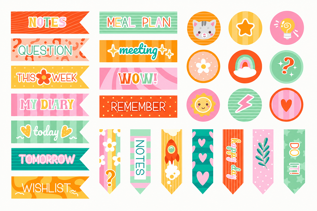 Cute Notes & Planner Illustrations, an Education Illustration by Anna Studio (Photo 9 of 11)
