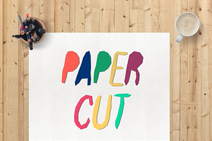 Paper Cut Out Font