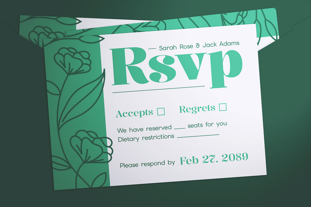 Illustrative Wedding Invitation, an Invitation Template by The Good Store (Photo 3 of 4)