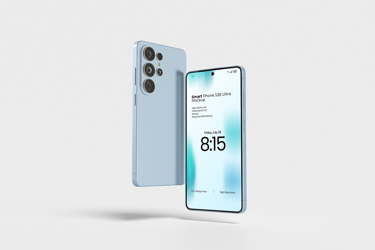 Samsung S26 Ultra Mockup Set 3, an Android Mockup by DSNA Mockup (Photo 5 of 8)