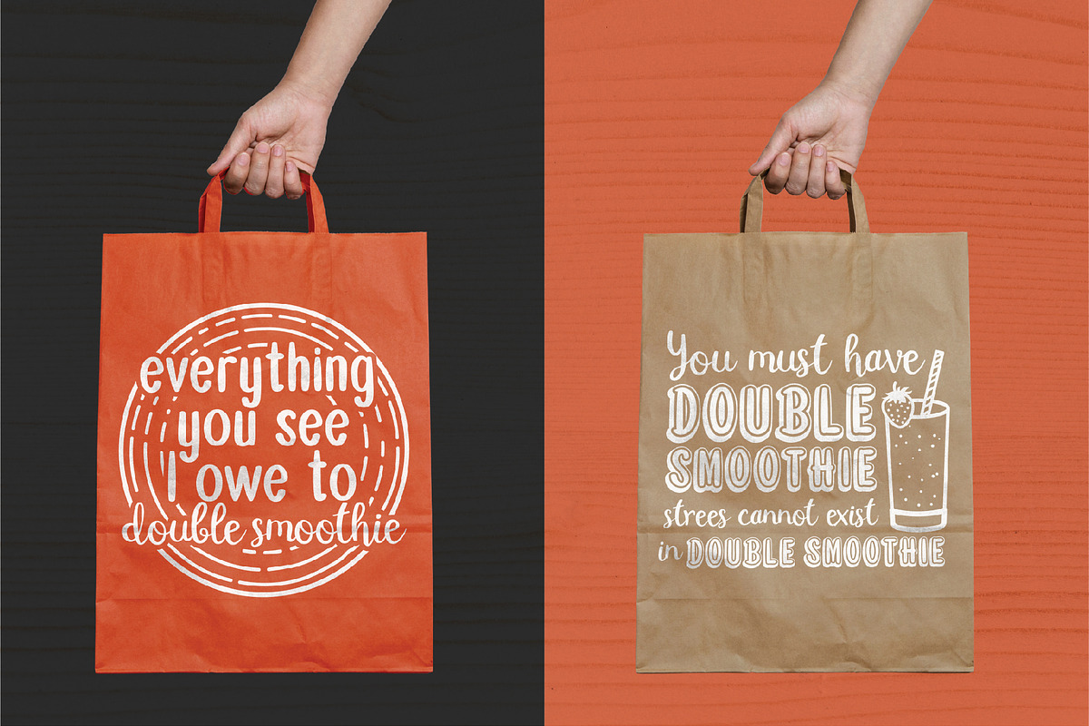 Double smoothie font duo & family preview 5