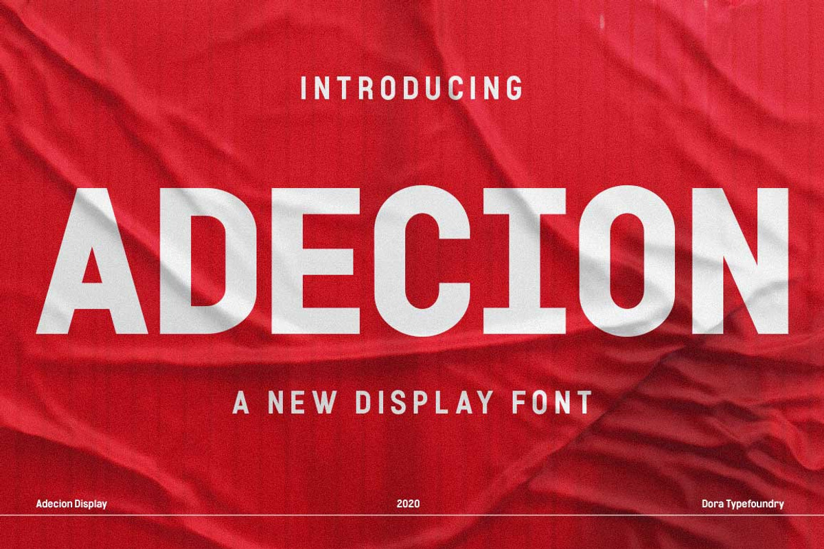Adecion Display Font, a Serif Font by Dora Typefoundry (Photo 1 of 18)