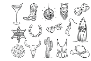 Coastal Cowgirl Handdrawn Collection