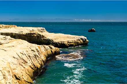 Rocky Ocean Cliffside with Clear, a Nature Photo by Leonid Andronov