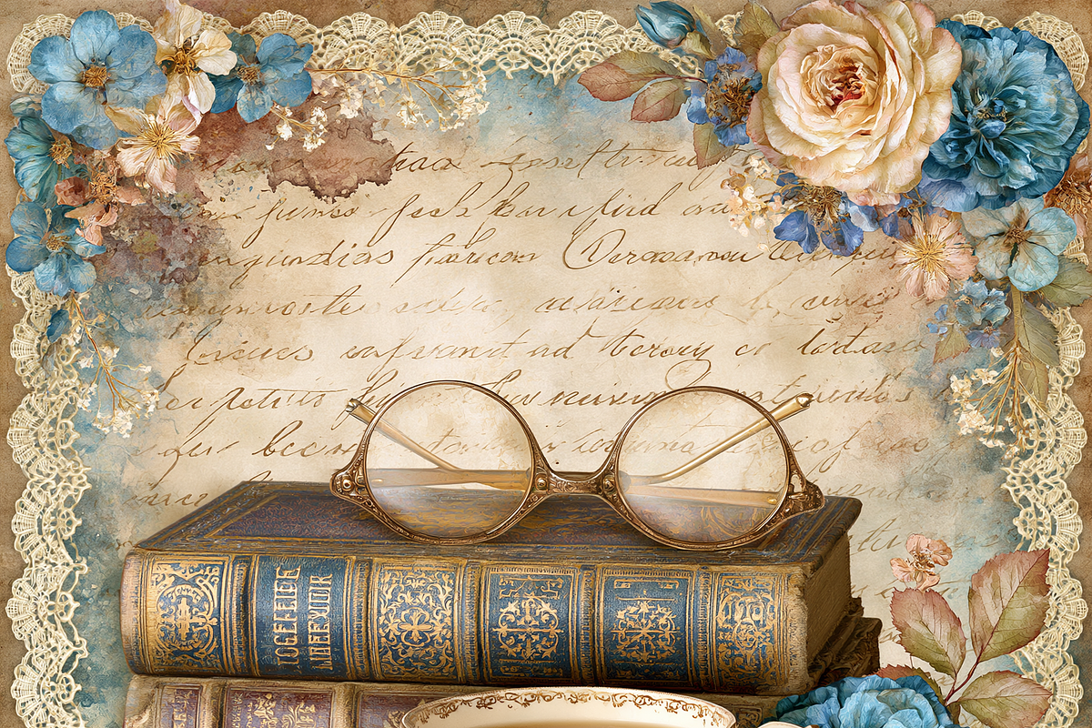 Vintage Coffee Books Junk Journal, a Background Graphic by Printable Treasure (Photo 2 of 4)