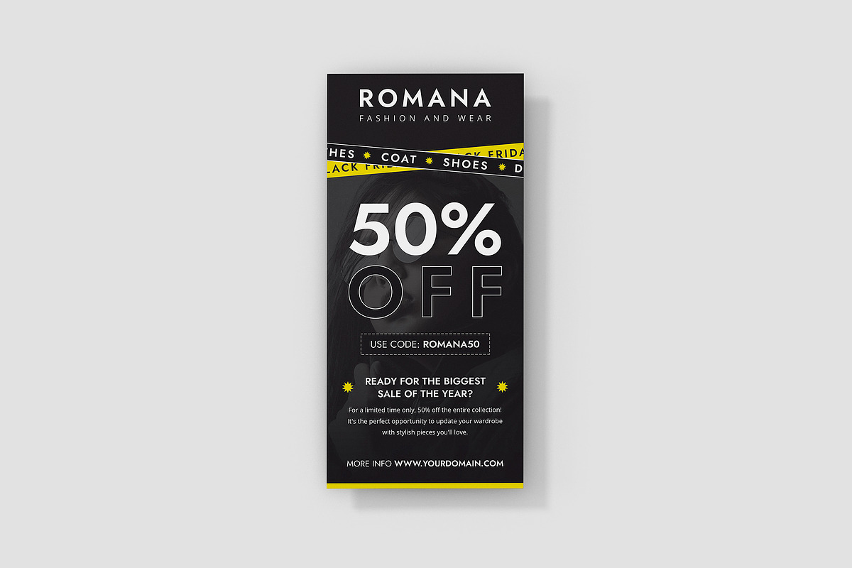 Fashion Black Friday Flyer DL Canva, a Flyer Template by artbart (Photo 5 of 7)
