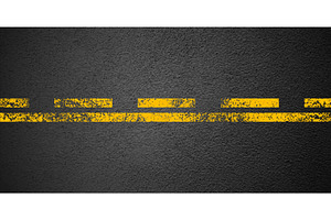 Asphalt road with yellow lane, a Texture Illustration by 32pixels