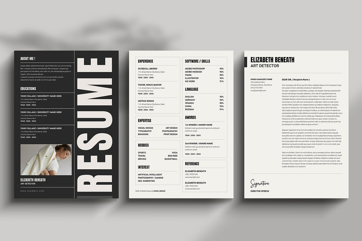 Resume - CV - Template _Word & Canva, a Resume Template by TemplateFolio-Shop (Photo 5 of 5)