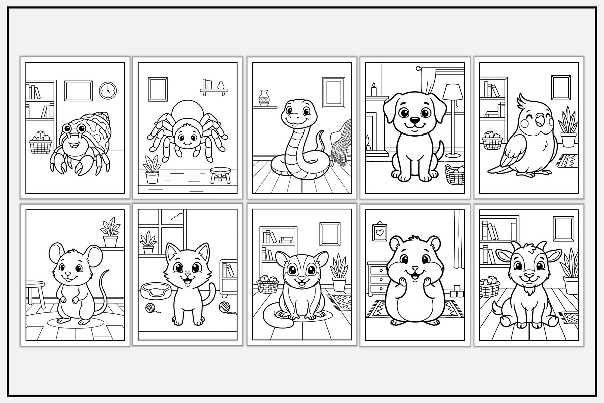 Pets Coloring Pages | Pet Animals, an Animal Illustration by Lamia Emad (Photo 3 of 5)
