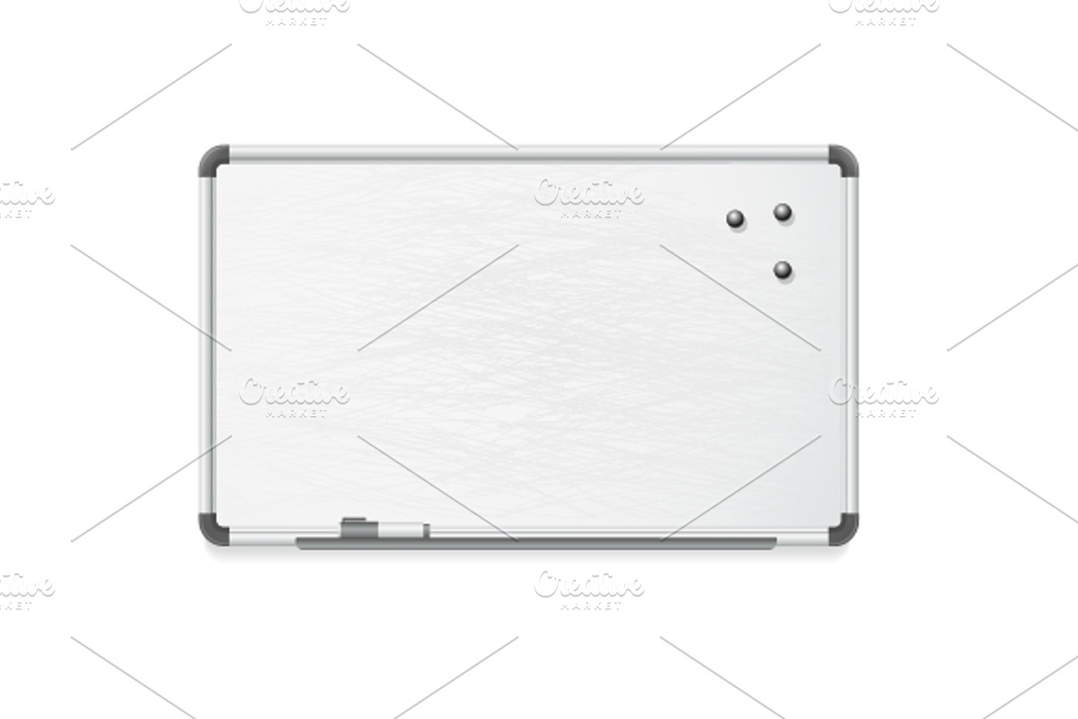 Vector empty whiteboard preview 3