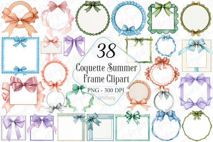 Coquette Frame Clipart Sublimation