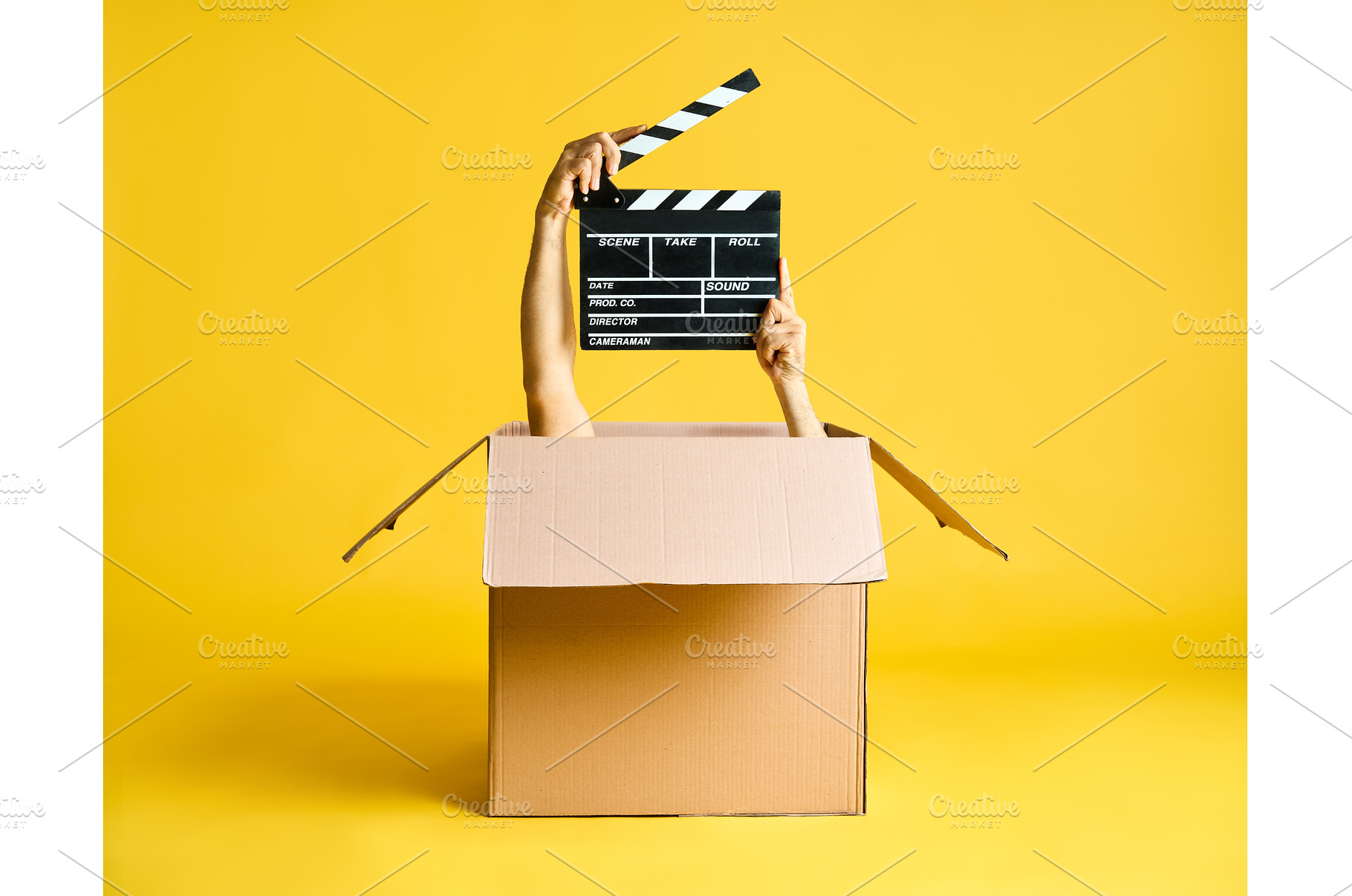 Hands with film clapperboard, an Arts & Entertainment Photo by Gladkov photography