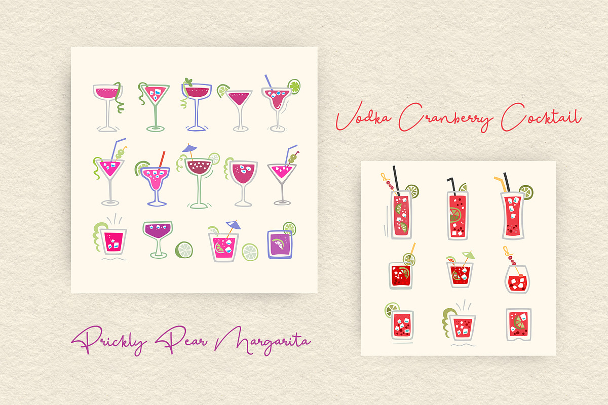 Cocktails Cute Drinks Collection, a Decorative Illustration by Naty Art (Photo 12 of 12)