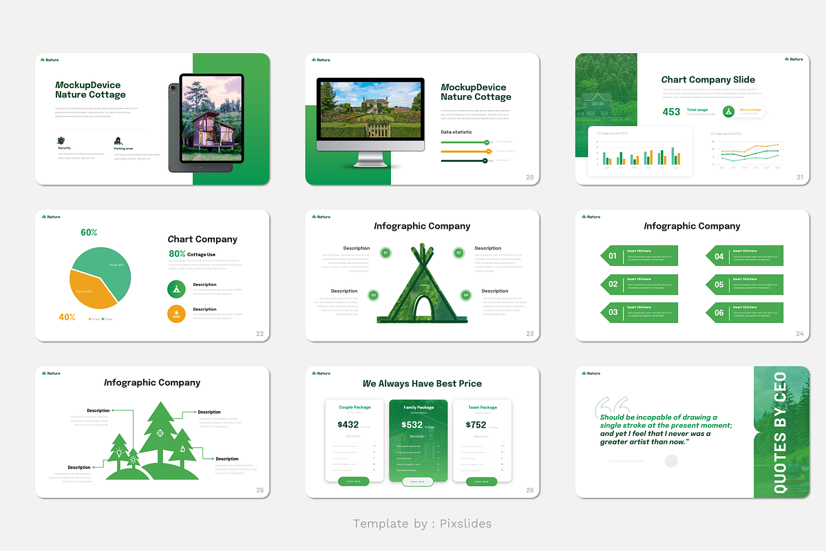 Nature Cottages PowerPoint, a Presentation Template by Pixslides (Photo 4 of 5)
