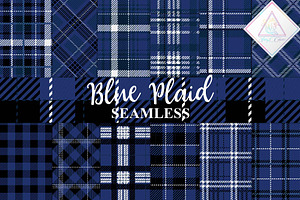 Blue Plaid Digital Paper