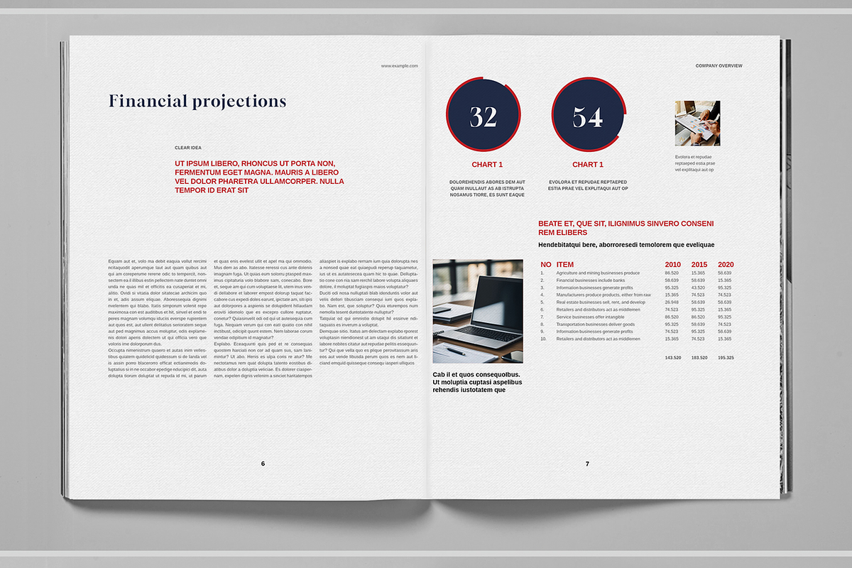Bue and Red Business Brochure, a Brochure Template by Boris Cupac (Photo 7 of 7)