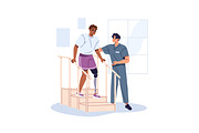 Rehabilitation, physiotherapy set, a Healthcare Illustration by PaperTrident (Thumbnail 2 of 11)