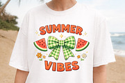 Watermelon Coquette Bow Summer Vibes, an Illustration by DreamArtGraphic (Thumbnail 4 of 4)
