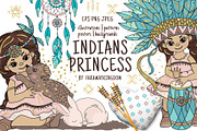 INDIANS PRINCESS, a Decorative Illustration by FARAWAYKINGDOM (Thumbnail 1 of 8)