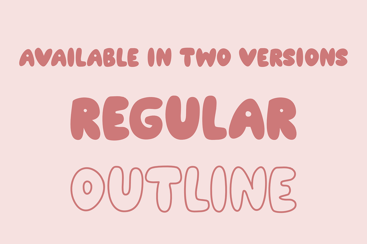 Bubbly Rainbow | A fun display font, a Font by Design av MAD (Photo 4 of 7)