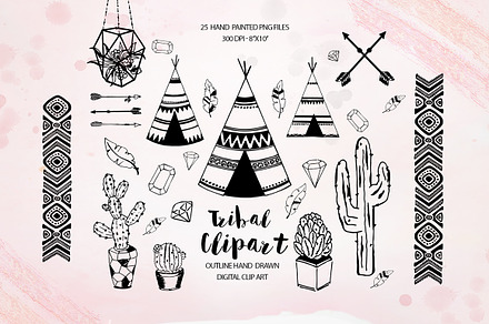 Tribal - Hand Drawn design elements