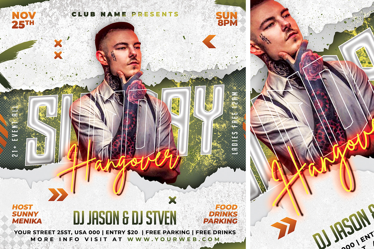 Club dj night party flyer psd design, a Flyer Template by FlyerPixles(SP11) (Photo 3 of 3)