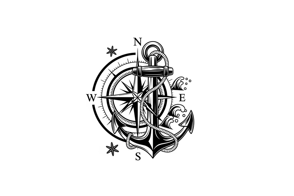 Nautical Anchor Compass Bundle, an Illustration by Creativeshirt (Photo 13 of 31)