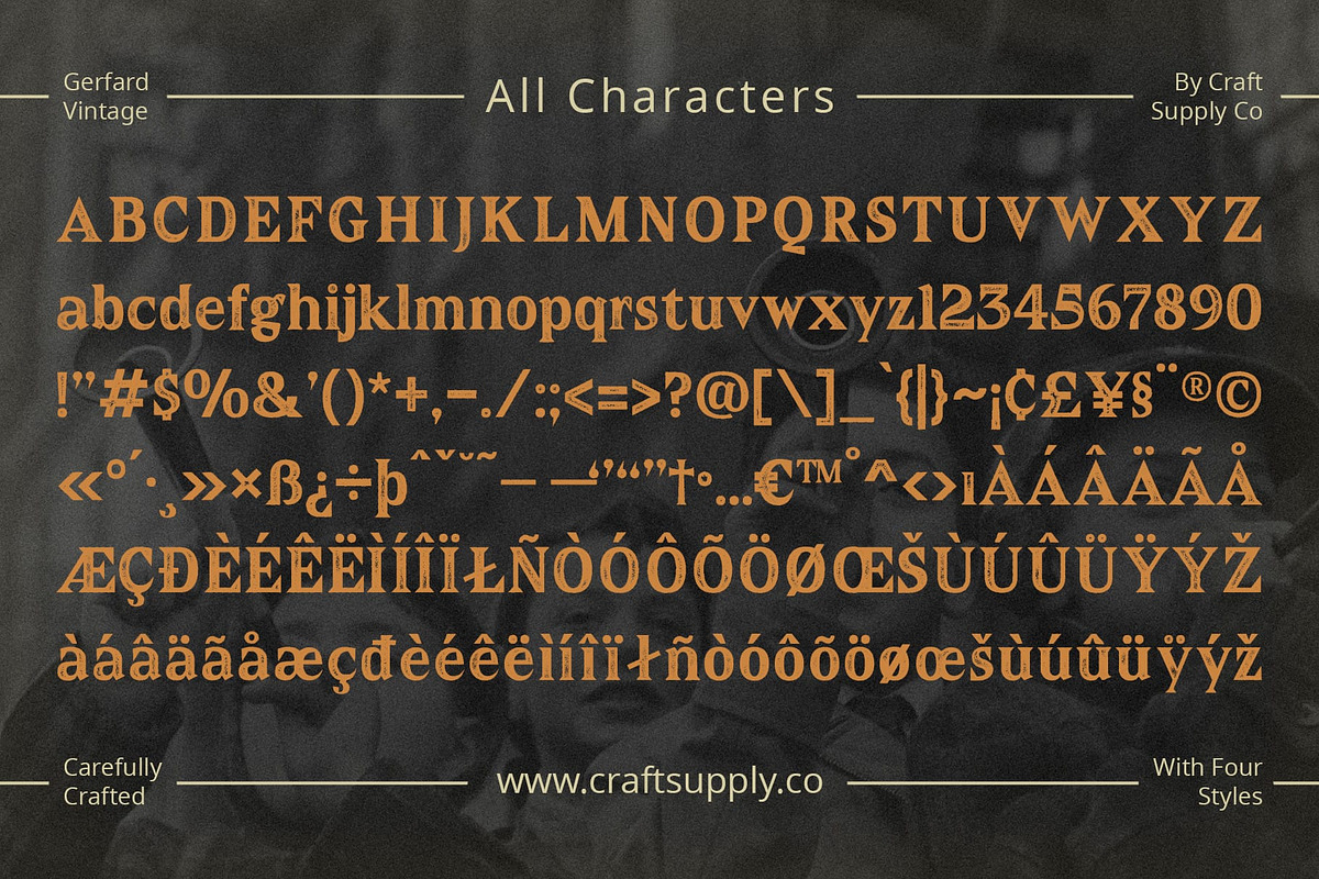 Gerfard Vintage, a Serif Font by Craft Supply Co. (Photo 4 of 8)