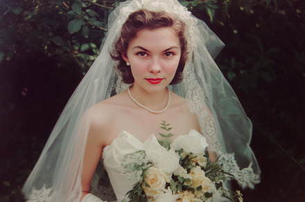 Vintage Bride 1950s Style Portrait, a Person Photo by k.tay