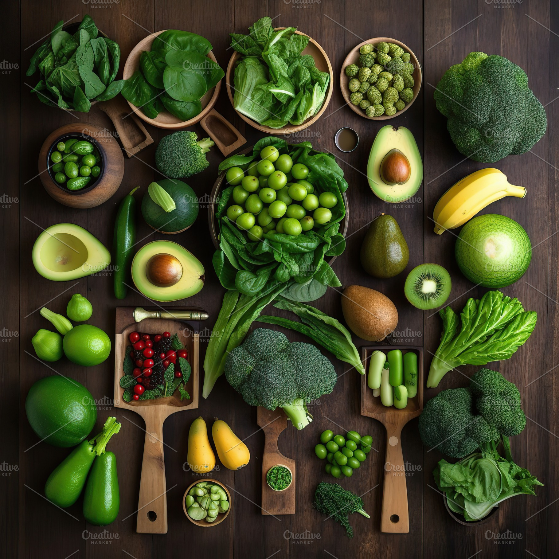 Fresh vegetables and fruits knolling composition. Healthy natural organic food., a Food & Drink Photo by AlyaAnd