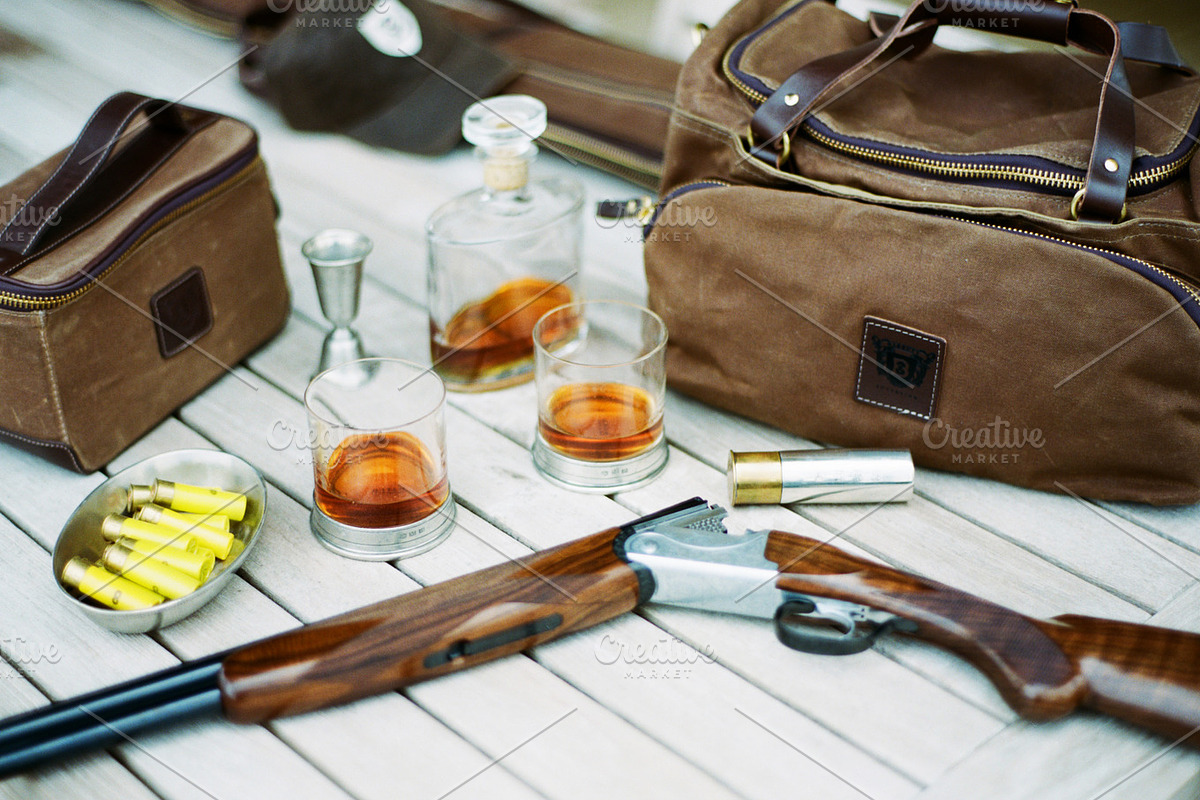 Shotgun shooting & bourbon stock photo containing shotgun and shooting, a Sports & Recreation Photo by OMC ART HOUSE (Photo 2 of 2)