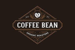 Vintage Line Coffee Logo Emblem
