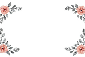 Dainty Hand-Drawn Flowers Frame With, a Photo by LOGOCREATIVE