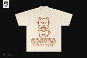Cute Cat Coffee Lover Design, an Animal Illustration by shaondesigns (Thumbnail 4 of 4)