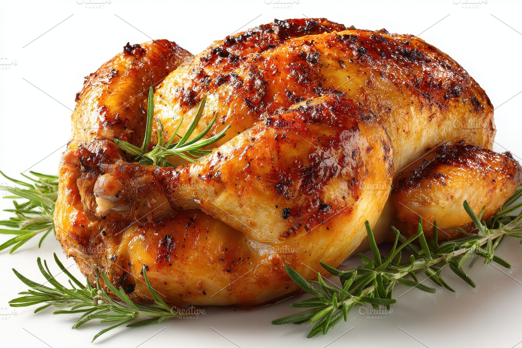 Roasted Chicken Rosemary Garnish Del, a Photo by Pixeness Studio