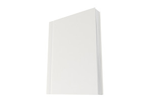 Mockup of a blank hardcover book on