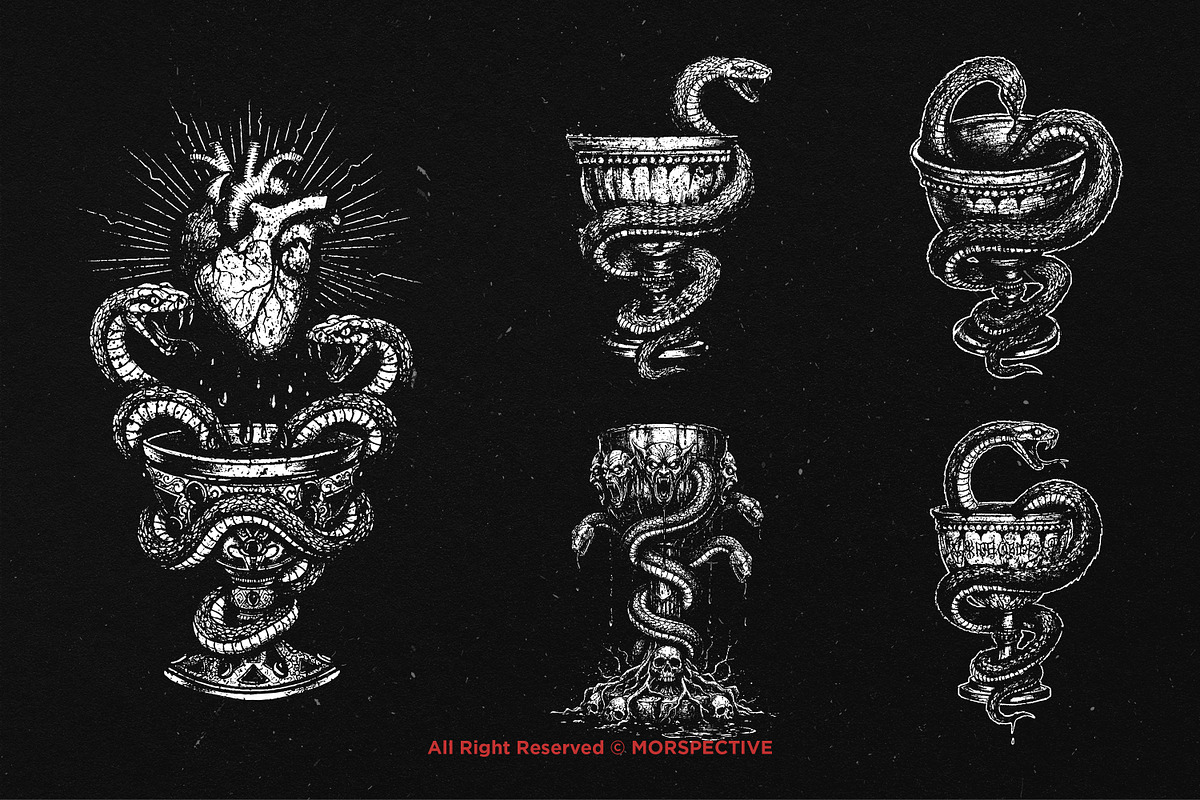 10 Bundle Dark Art Holy Grail Magic, an Illustration by Morspective (Photo 3 of 7)