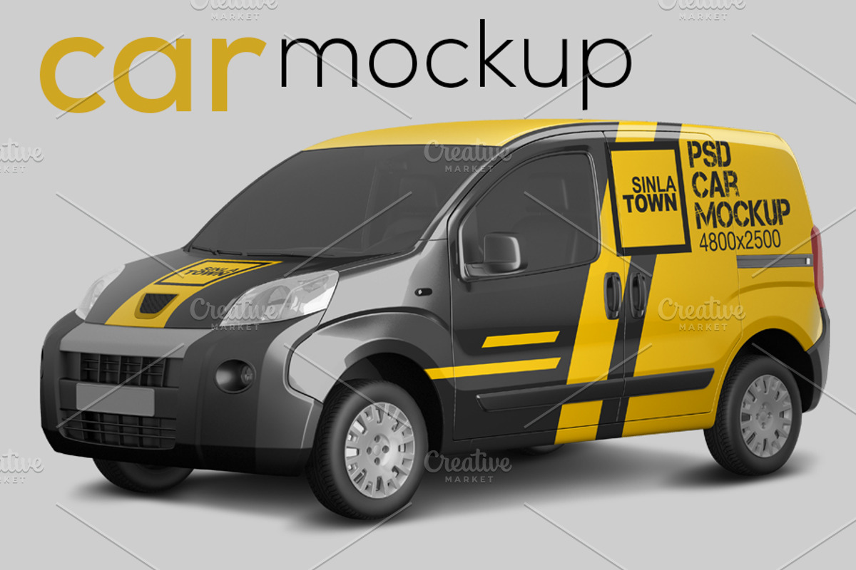 Realistic PSD Car Mocup, an Advertising Mockup by Sinlatown (Photo 1 of 6)