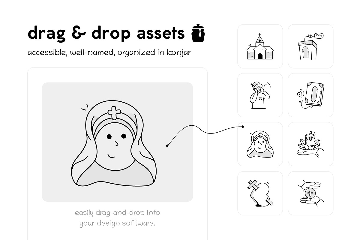 Prayer Doodle Icons Collection, an Outline Icon by Vectors Market (Photo 4 of 10)