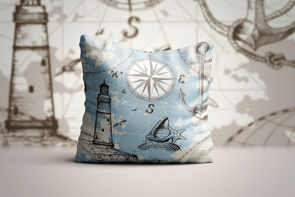 4 Nautical Patterns, a Background Graphic by Fortuna Venit (Photo 3 of 3)
