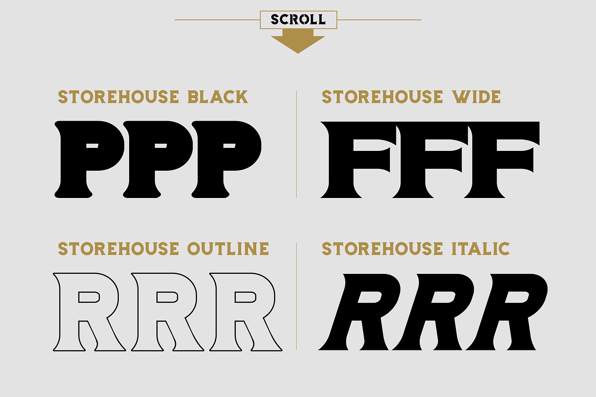 Storehouse Font + Vector shapes preview 8